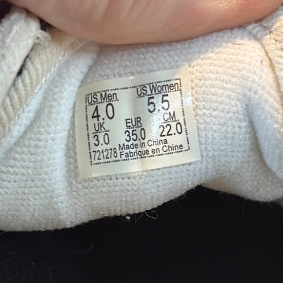 Vans Classic Black and White Canvas Sneakers - Picture 5 of 9